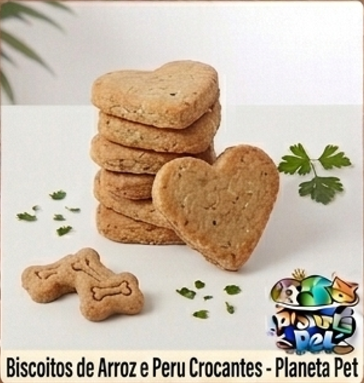 Biscoito de Arroz e Peru Crocante